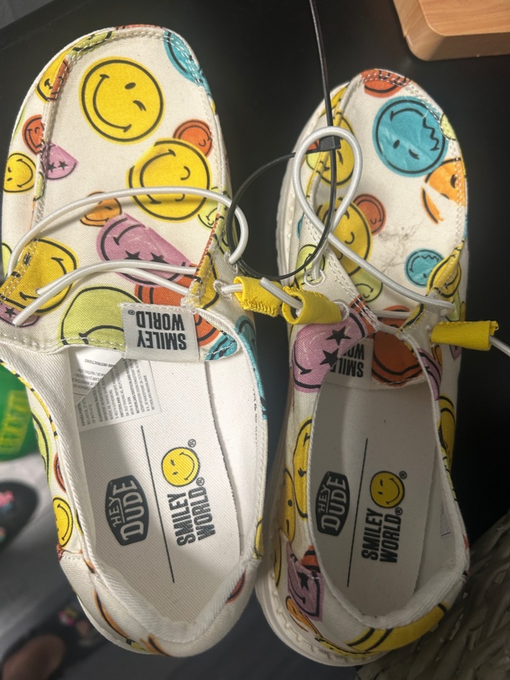 Hey Dude Smiley World Multi-Color Canvas Slip-On Sneakers